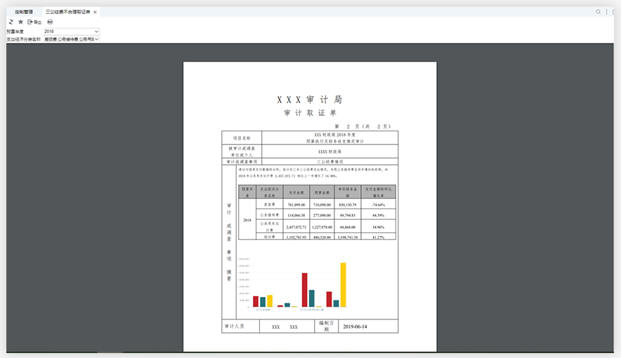 電子審計(jì)取證單